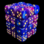 TDSO Duel Purple & Blue 36 x D6 Dice Set
