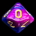 TDSO Duel Purple & Blue D10 Dice