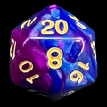 TDSO Duel Purple & Blue D20 Dice