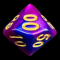 TDSO Duel Purple & Blue Percentile Dice
