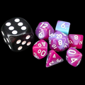TDSO Duel Purple & Light Blue MINI 10mm 7 Dice Polyset