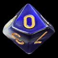 TDSO Duel Purple & Pearl White D10 Dice