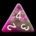 TDSO Duel Purple & Steel with White D4 Dice