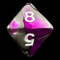 TDSO Duel Purple & Steel with White D8 Dice