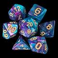 TDSO Duel Purple & Teal with Gold 7 Dice Polyset