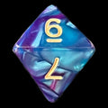 TDSO Duel Purple & Teal with Gold D8 Dice