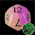 TDSO Duel Purple & Yellow Glow in the Dark D12 Dice