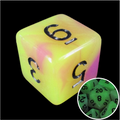 TDSO Duel Purple & Yellow Glow in the Dark D6 Dice