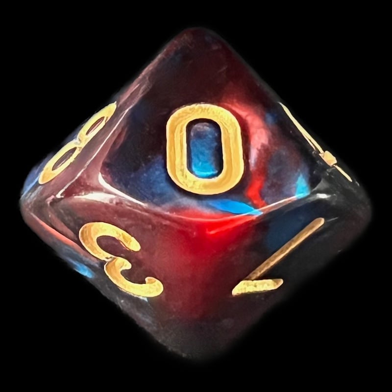 TDSO Duel Red & Blue D10 Dice