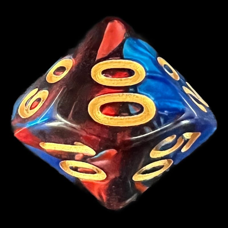 TDSO Duel Red & Blue Percentile Dice
