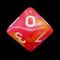 TDSO Duel Rose & Saffron Yellow D10 Dice