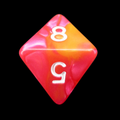 TDSO Duel Rose & Saffron Yellow D8 Dice