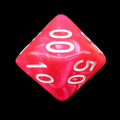 TDSO Duel Rose & Saffron Yellow Percentile Dice
