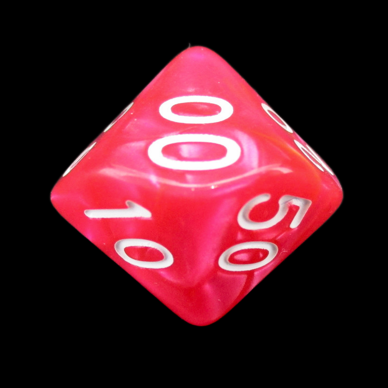 TDSO Duel Rose & Saffron Yellow Percentile Dice