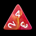 TDSO Duel Rose & Yellow D4 Dice