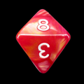 TDSO Duel Rose & Yellow D8 Dice