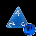 TDSO Duel Sapphire & Black Glow in the Dark D4 Dice