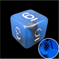 TDSO Duel Sapphire & Black Glow in the Dark D6 Dice