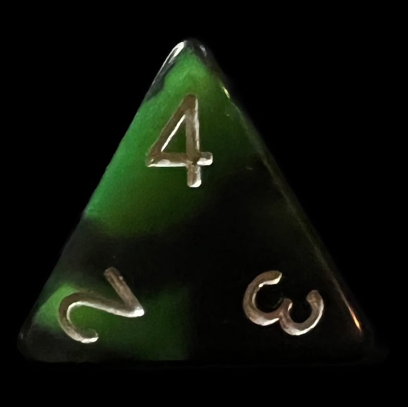 HALF PRICE CLEARANCE TDSO Duel Spooky Rocks Glow in the Dark D4 Dice