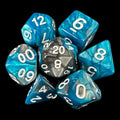 TDSO Duel Steel & Teal 7 Dice Polyset
