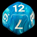 TDSO Duel Steel & Teal D12 Dice