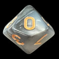 TDSO Duel Pearl Steel & White D10 Dice