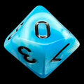 TDSO Duel Teal & White D10 Dice