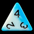 TDSO Duel Teal & White D4 Dice