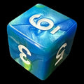 TDSO Duel Turquoise Blue & Pistachio Green D6 Dice