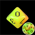 TDSO Duel Yellow & Orange Glow in the Dark D10 Dice