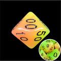 TDSO Duel Yellow & Orange Glow in the Dark Percentile Dice