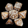 TDSO Easter Pearl Gold & White 7 Dice Polyset