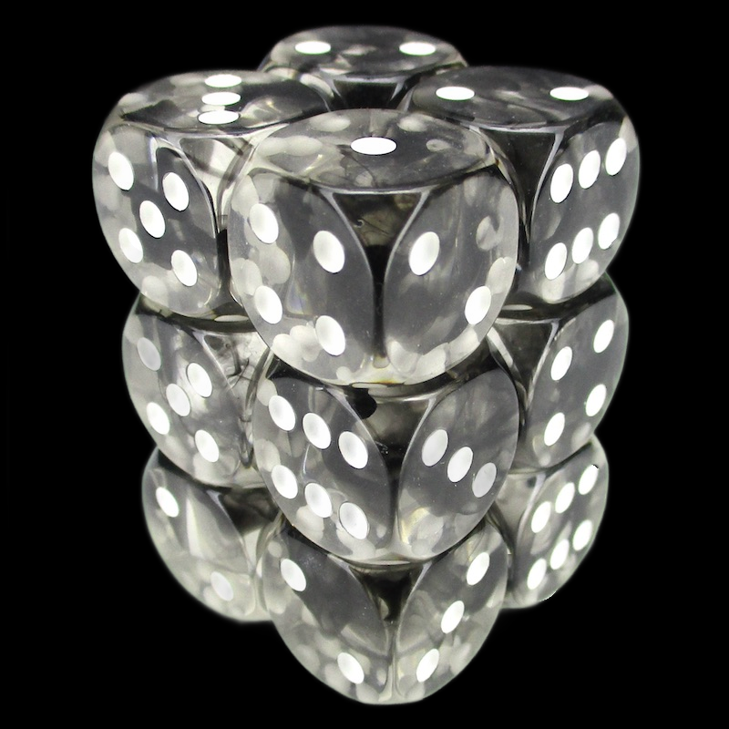 TDSO Eldritch Swirl Black 12 x D6 Dice Set