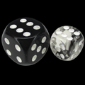 TDSO Eldritch Swirl Black 12mm D6 Spot Dice