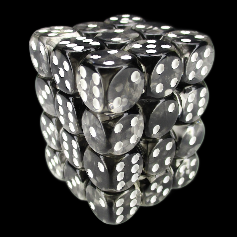 TDSO Eldritch Swirl Black 36 x D6 Dice Set
