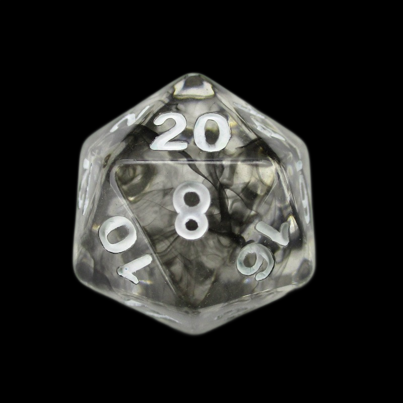 TDSO Eldritch Swirl Black D20 Dice