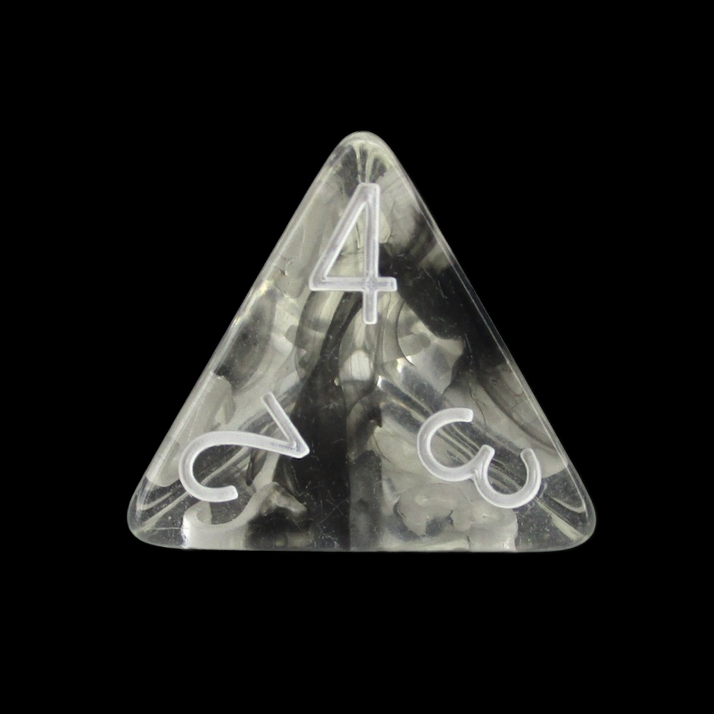 TDSO Eldritch Swirl Black D4 Dice