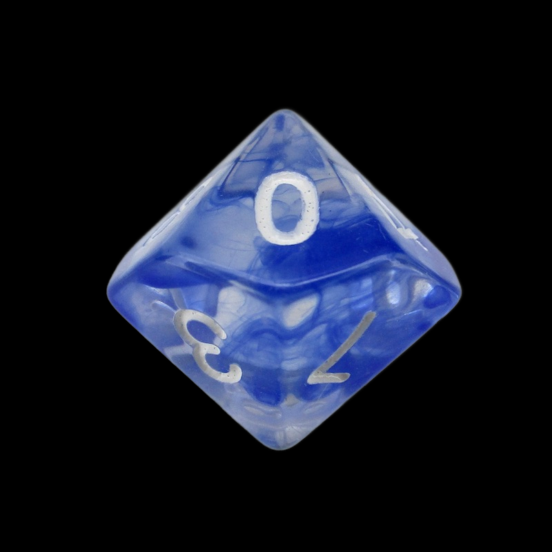 TDSO Eldritch Swirl Blue D10 Dice