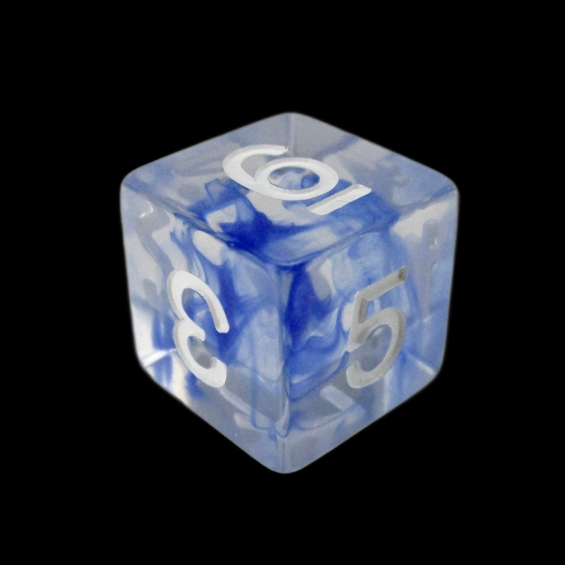 TDSO Eldritch Swirl Blue D6 Dice