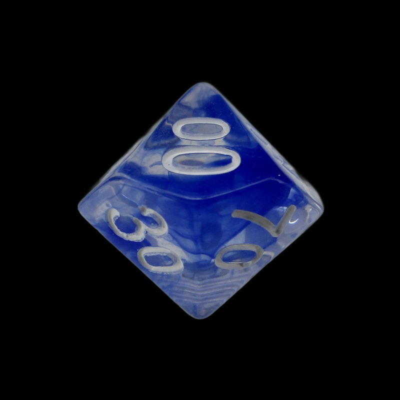 TDSO Eldritch Swirl Blue Percentile Dice
