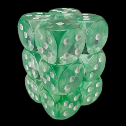 TDSO Eldritch Swirl Green 12 x D6 Dice Set