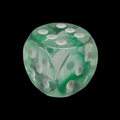 TDSO Eldritch Swirl Green 16mm D6 Spot Dice