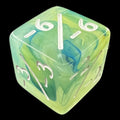 TDSO Eldritch Swirl Green & Blue Negative Counter D6 Dice