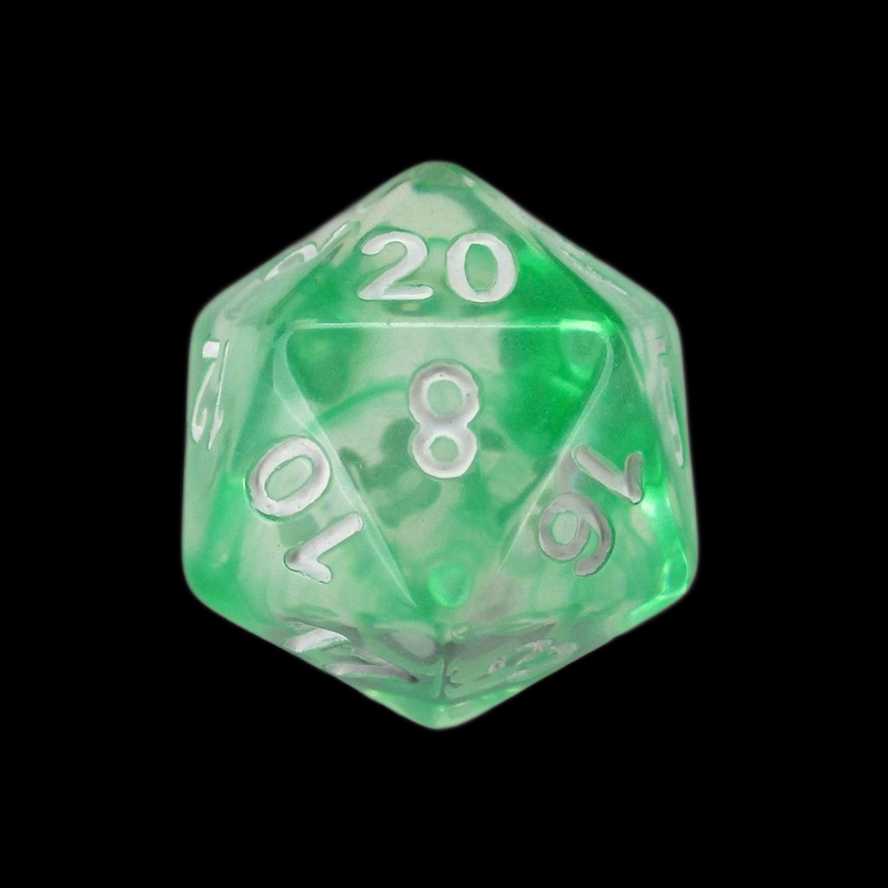 TDSO Eldritch Swirl Green D20 Dice