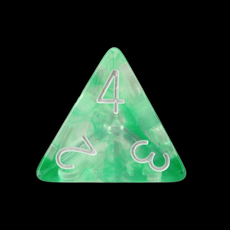 TDSO Eldritch Swirl Green D4 Dice
