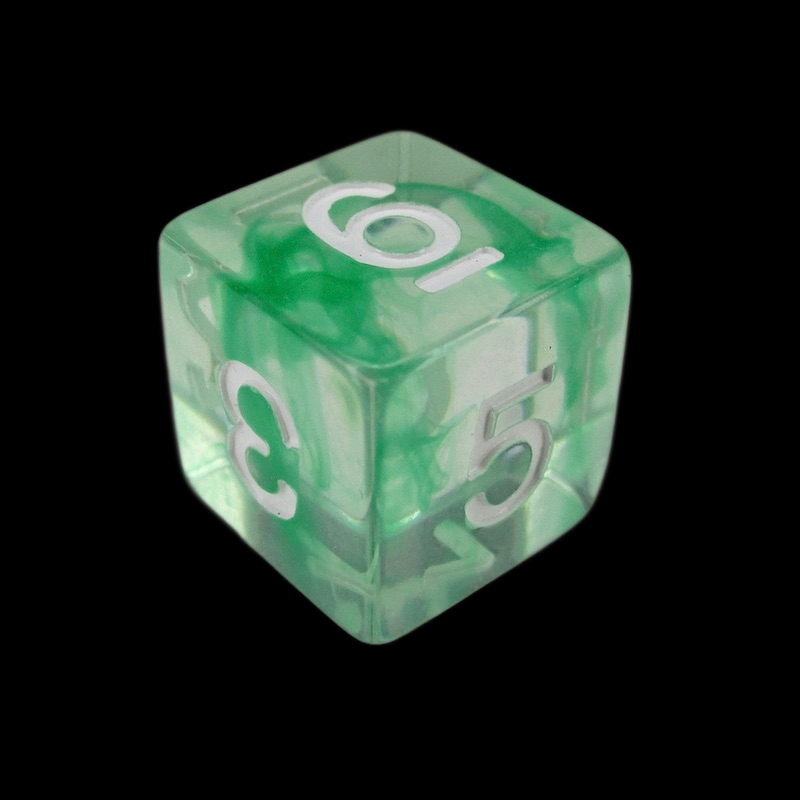TDSO Eldritch Swirl Green D6 Dice