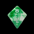TDSO Eldritch Swirl Green D8 Dice