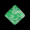 TDSO Eldritch Swirl Green Percentile Dice