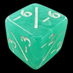 TDSO Eldritch Swirl Pale Green Negative Counter 6 x D6 Dice Set