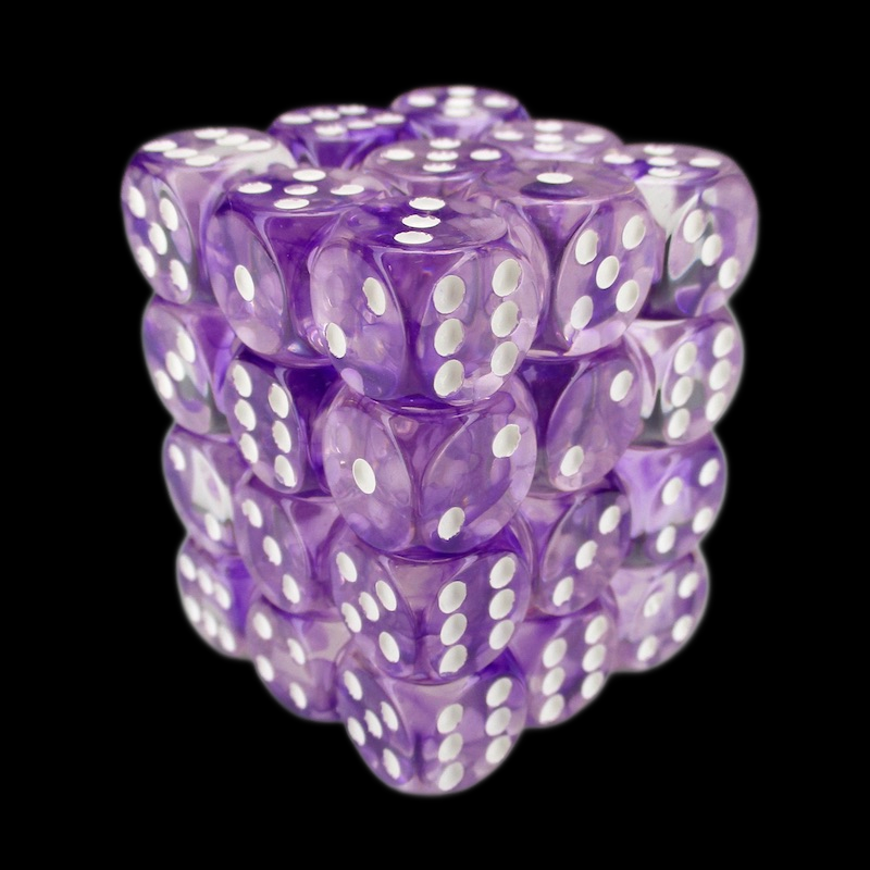 TDSO Eldritch Swirl Purple 36 x D6 Dice Set